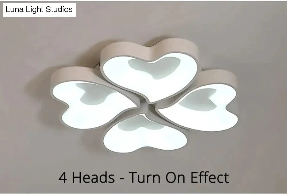 Plafoniere moderne a LED a forma di cuore per soggiorno, camera da letto, illuminazione interna, lampada da soffitto, telecomando, Dimmin