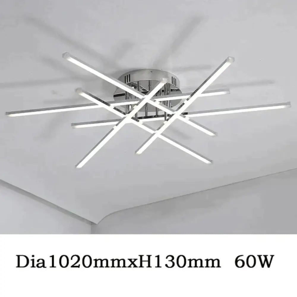 Chromowane wykończenie Nowoczesne lampy sufitowe LED do salonu Sypialnia Gabinet Lampa sufitowa Home Deco