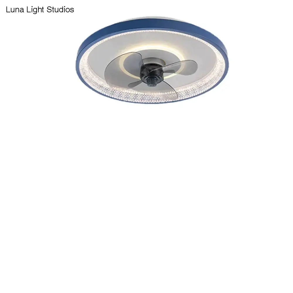 Fan Ceiling Lamp Light In The Bedroom Living Room Restaurant Invisible Fan Lamp Indoor Simple Ultra-thin Lamps