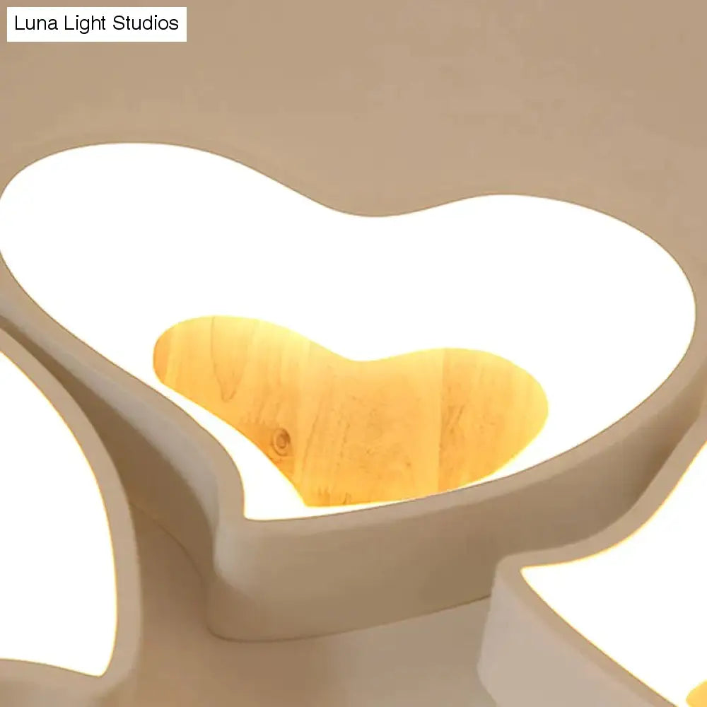 Plafoniere moderne a LED a forma di cuore per soggiorno, camera da letto, illuminazione interna, lampada da soffitto, telecomando, Dimmin
