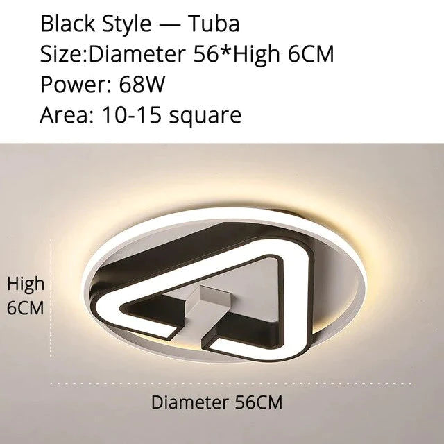 Moderne LED Dreieck Deckenleuchten Für Wohnzimmer Schlafzimmer Innenbeleuchtung Deckenleuchte Leuchte Fernbedienung Dimmen