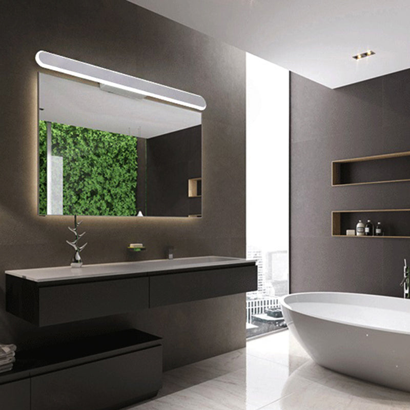 Lámpara de tocador LED moderna para espejo de baño blanco - Disponible en luz blanca/cálida, 3 tamaños