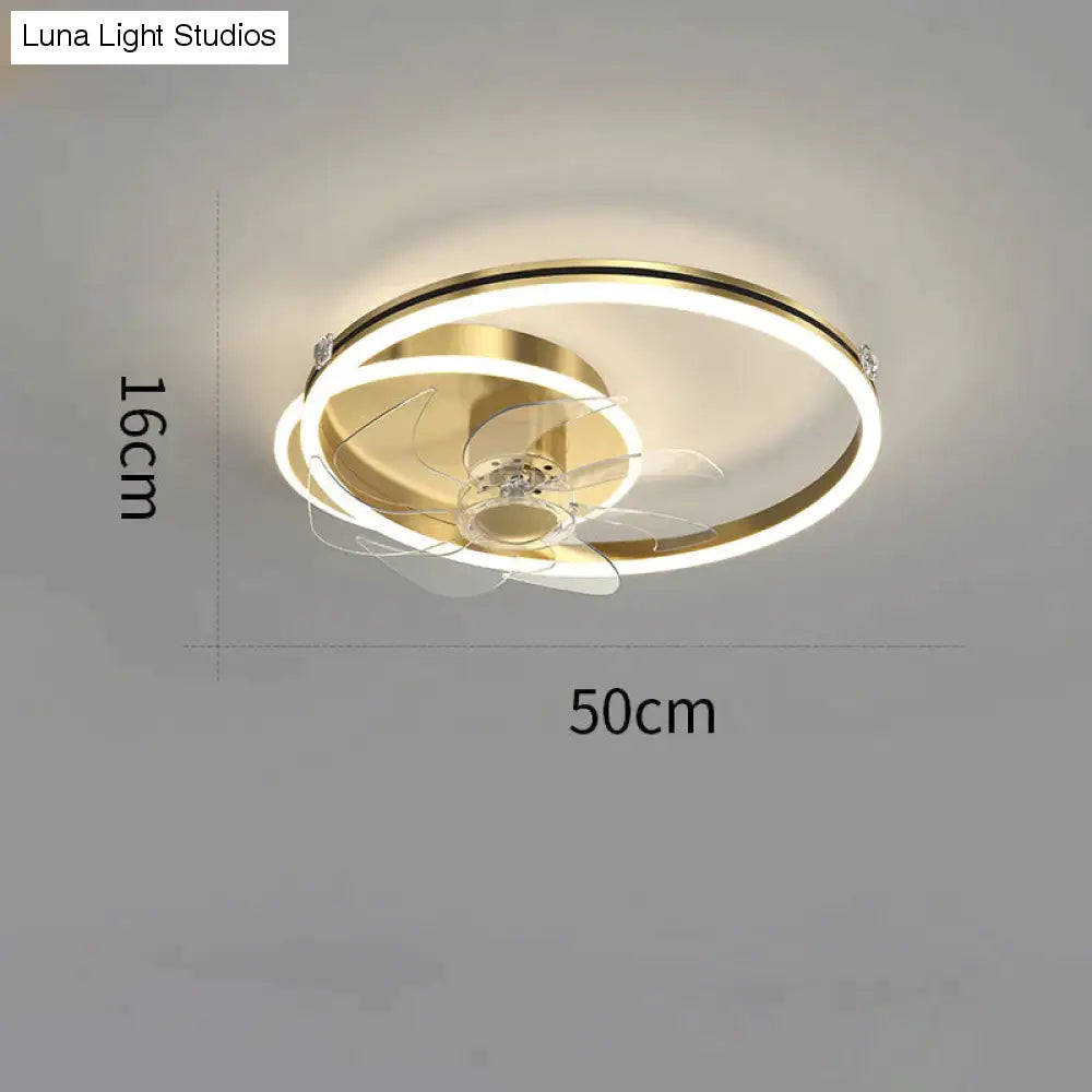 Luxury Fan Living Room Round Ceiling Lamp Simple Lamps