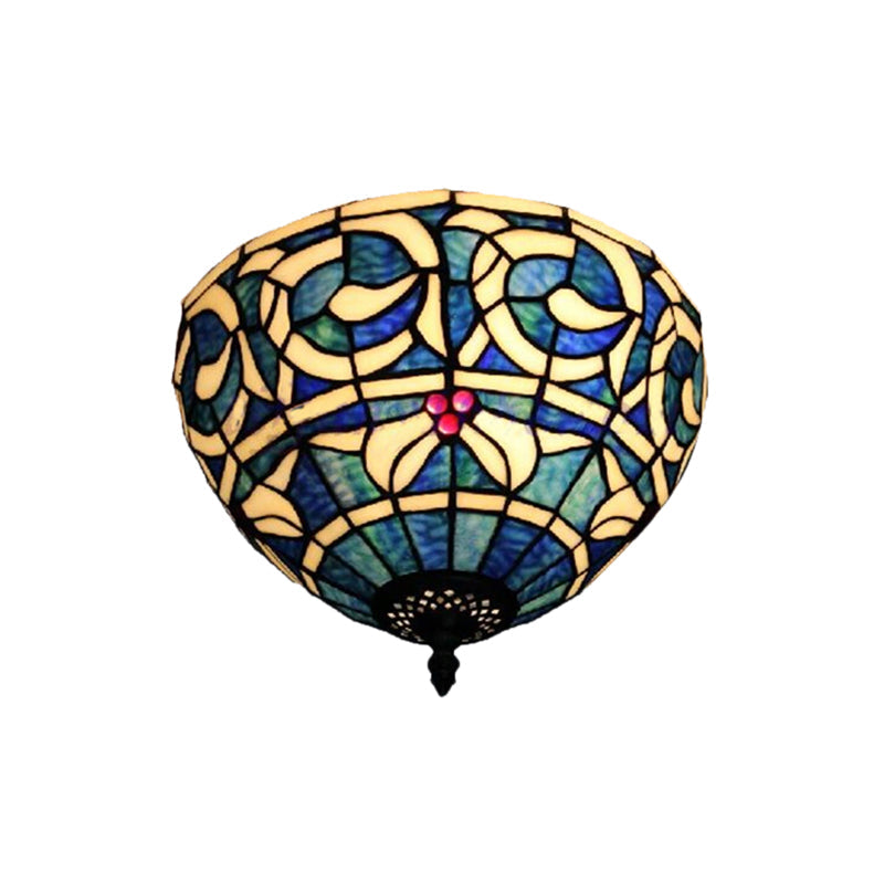 Lampada da incasso in vetro colorato rustico - Apparecchio a 2 luci per camera da letto