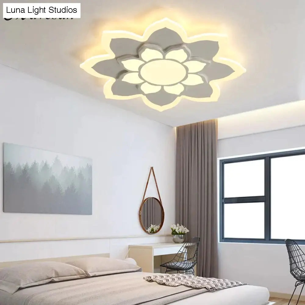 Nieuwe aankomst led-plafondverlichting lamp met afstandsbediening en bloemontwerper voor kinderslaapkamer studeerkamer babykamer Lamparas De Te