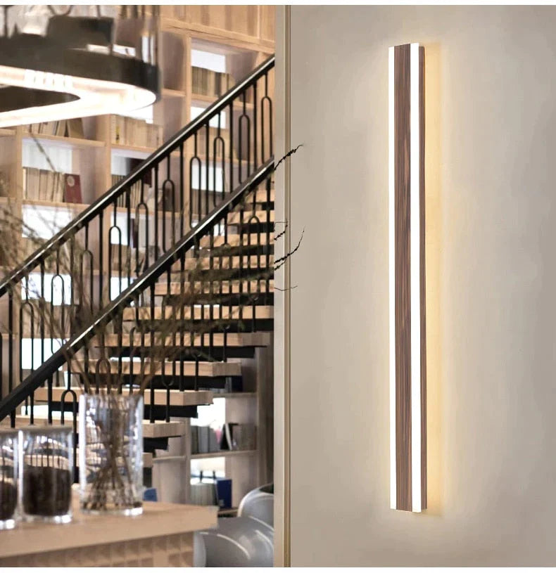 Nuova lampada da parete per esterni cinese Impermeabile in acciaio inossidabile lungo LED imitazione marmo Lampada da parete per hotel villa da giardino