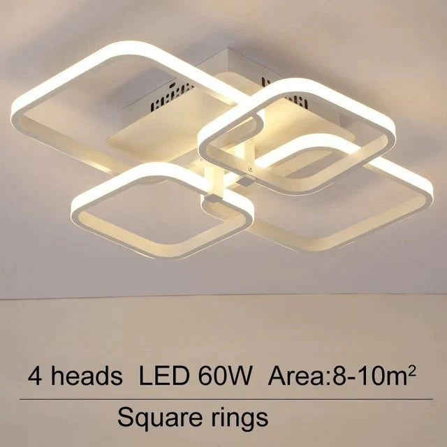 Lámpara LED moderna de acrílico para sala de estar, Lustres LED para dormitorio, lámpara de iluminación de techo grande, accesorios