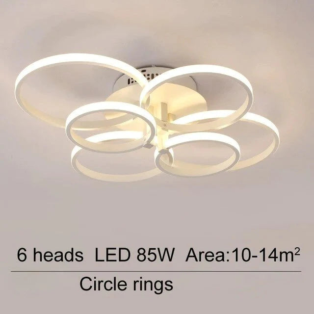 Lámpara LED moderna de acrílico para sala de estar, Lustres LED para dormitorio, lámpara de iluminación de techo grande, accesorios