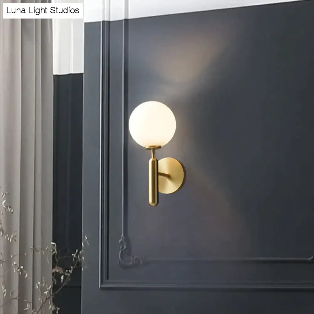 Einfache nordische moderne Schlafzimmer-Nachttischlampe aus Kupfer