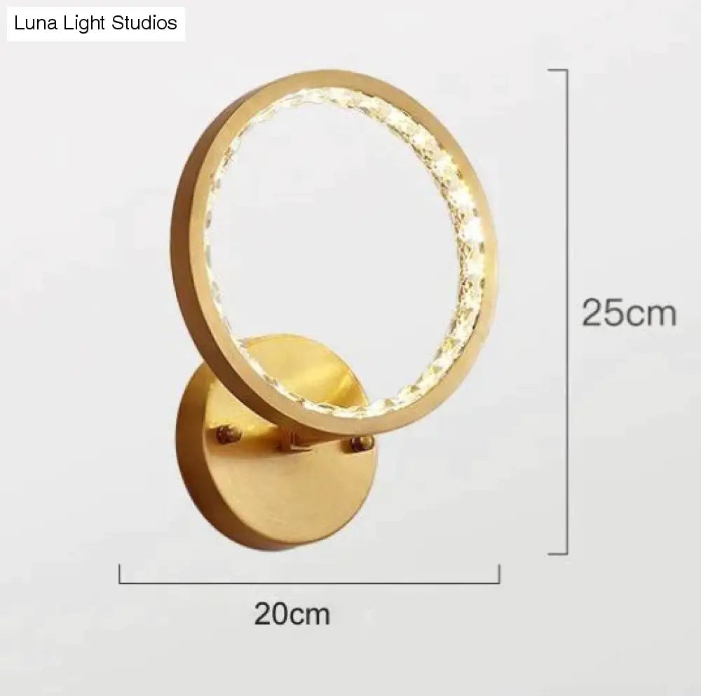 Lampada da parete moderna in rame da comodino semplice per camera da letto