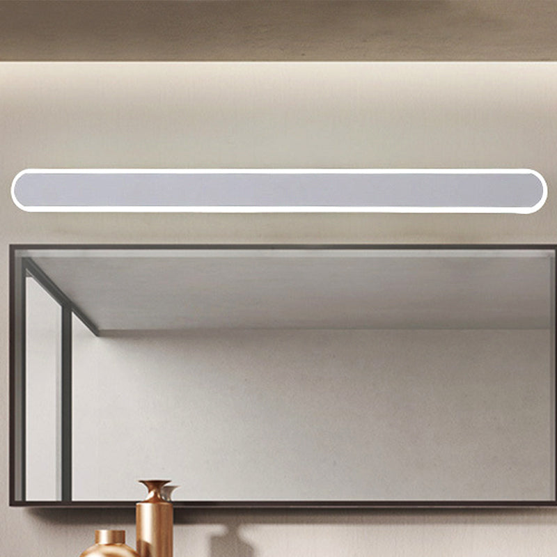 Lámpara de tocador LED moderna para espejo de baño blanco - Disponible en luz blanca/cálida, 3 tamaños