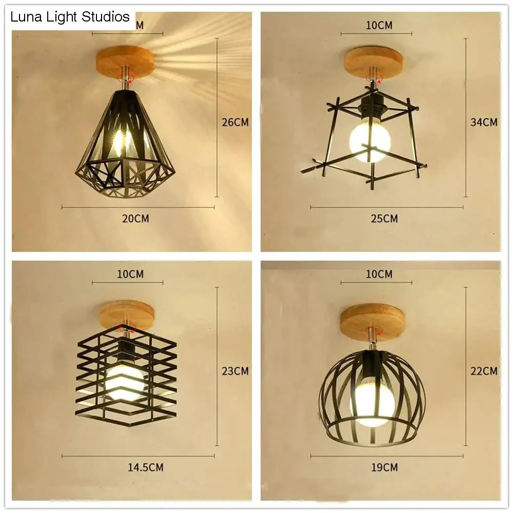 Plafonnier nordique en fer forgé, design moderne et minimaliste, luminaire décoratif de plafond, idéal pour un bureau, une chambre à coucher ou une chambre à coucher, créatif