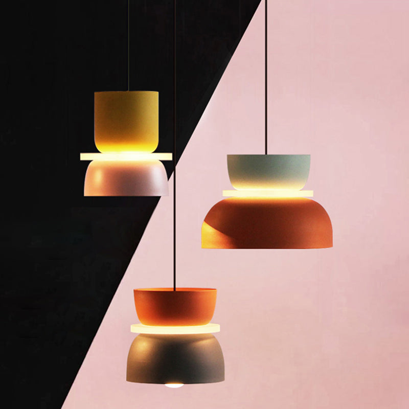 Illuminazione a sospensione moderna e contemporanea Lampada a sospensione a LED colorata Macaron