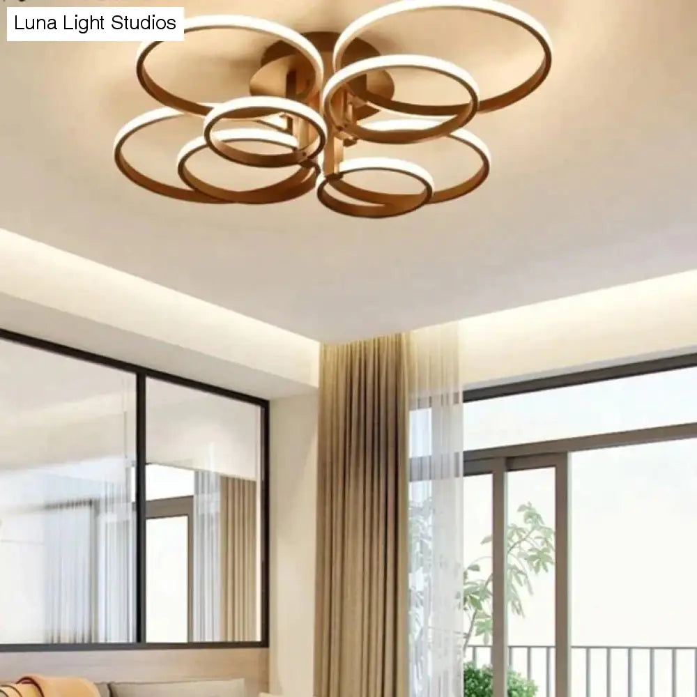 Lámpara LED moderna de acrílico para sala de estar, Lustres LED para dormitorio, lámpara de iluminación de techo grande, accesorios