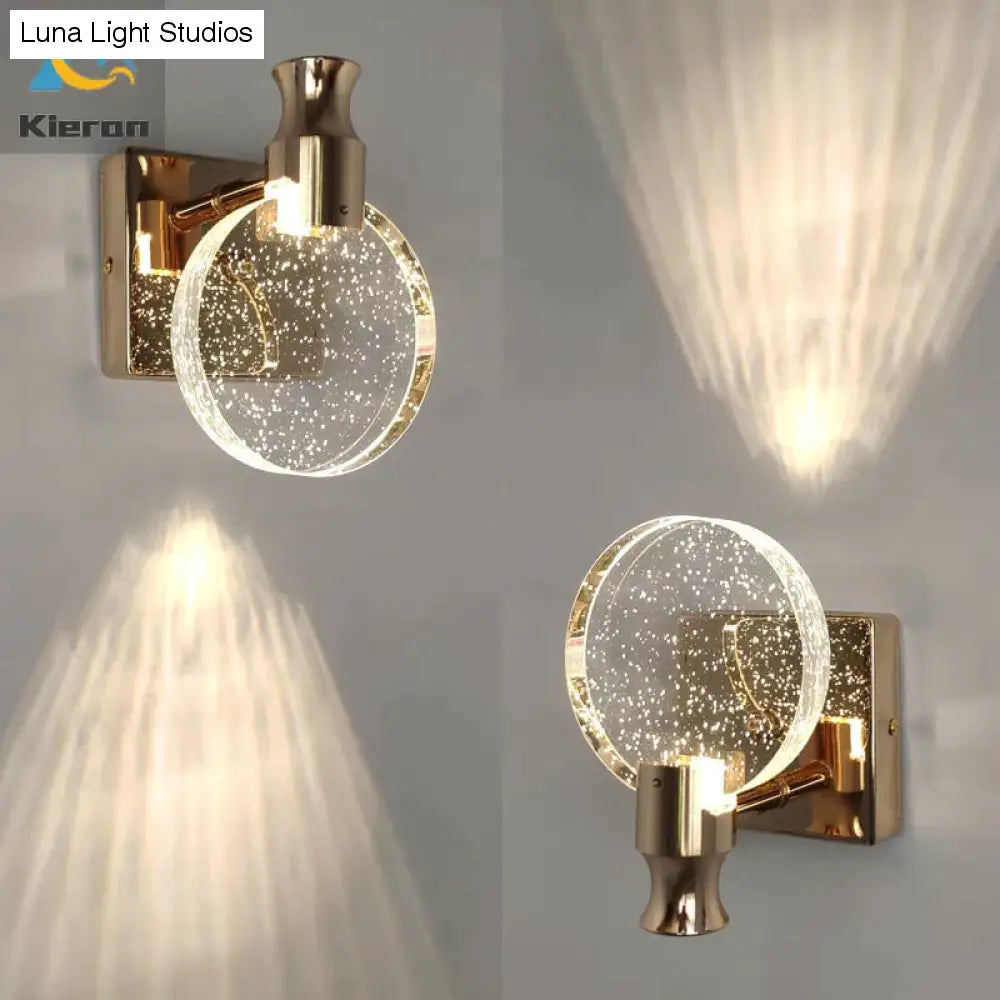 Eenvoudige kristallen LED-wandlamp voor badkamerslaapkamer