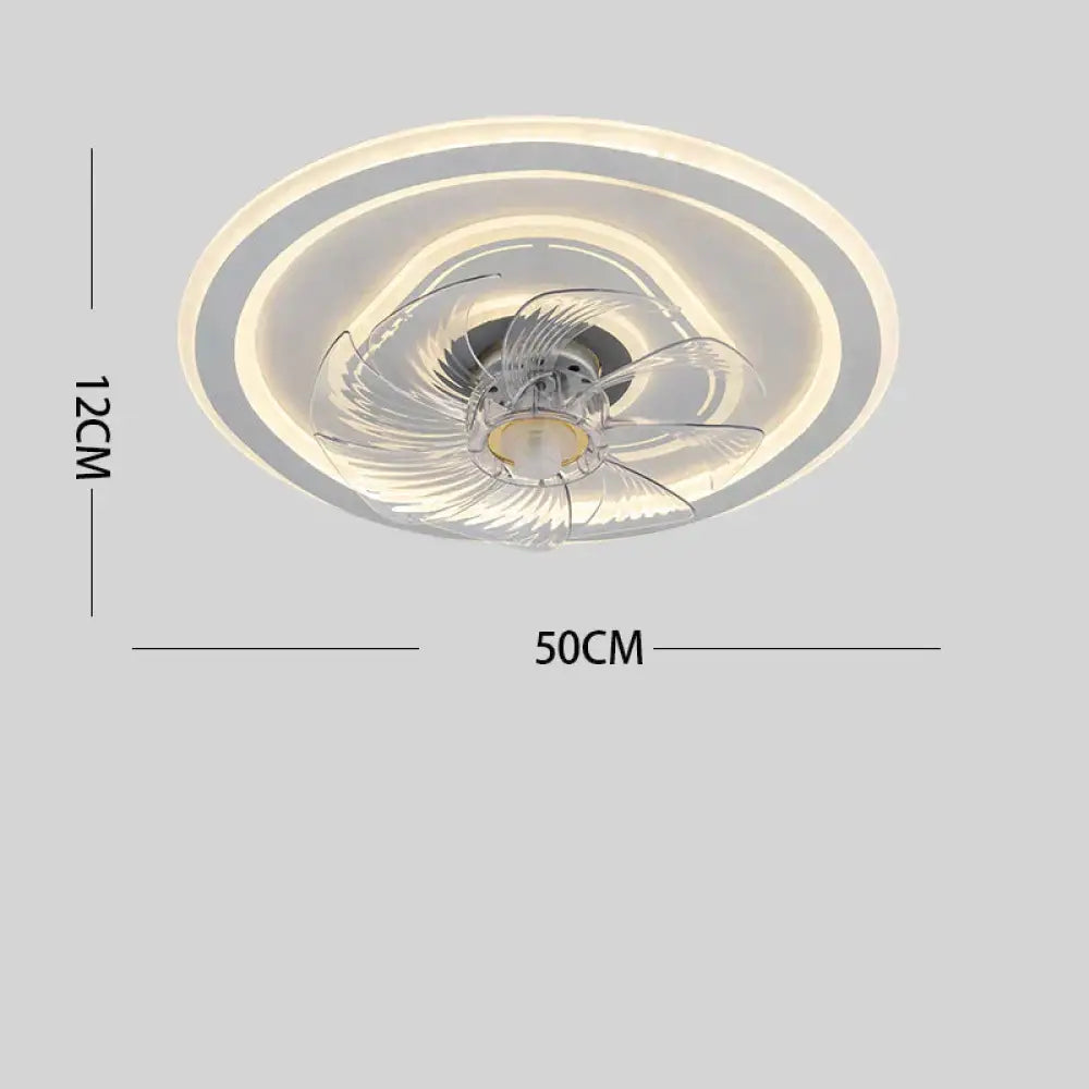 Fan Ceiling Lamp Light In The Bedroom Living Room Restaurant Invisible Fan Lamp Indoor Simple Ultra-thin Lamps