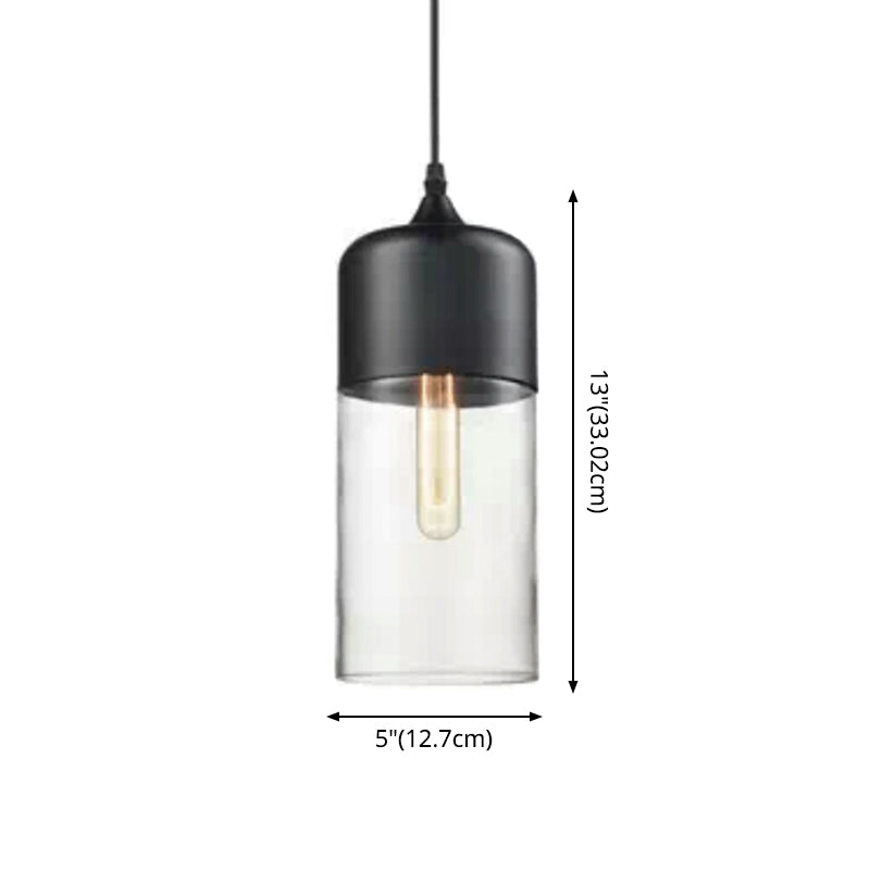 1-lichts hanglamp retro industriële stijl glazen hangende plafondverlichting voor restaurant