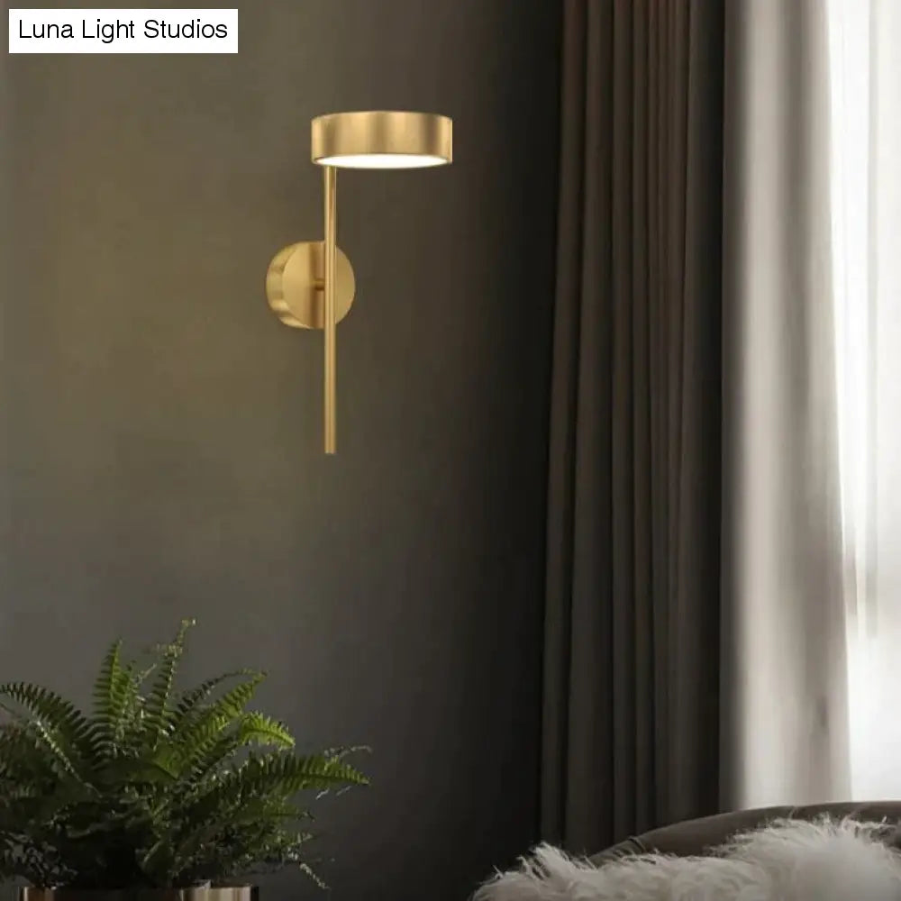 Nordic Light Luxe bedlampje Slaapkamer Volledig koperen wandlamp