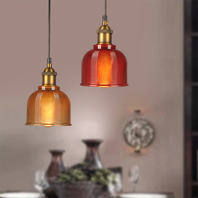 Vintage Carillon-Pendelleuchte: Gitterglas-Aufhängung im Retro-Stil für das Esszimmer