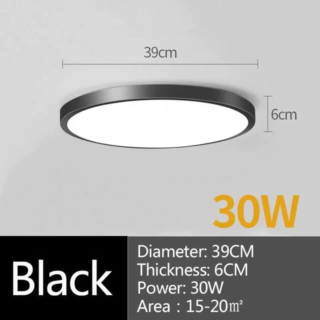 Plafonnier LED rond 15W 20W 30W 50W, luminaire de cuisine, luminaire moderne monté en Surface, idéal pour une pièce ou une pièce