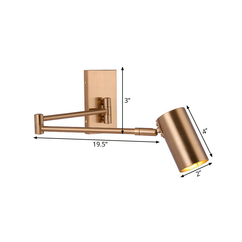 Modernistische goldene LED-Wandleuchte mit Metallschirm – Schlafzimmerbeleuchtung