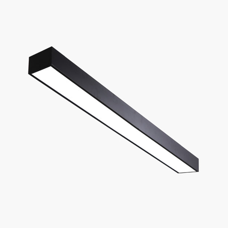 Minimalistyczna poświata biurowa: metalowa lampa sufitowa LED w kształcie słupa, do montażu podtynkowego
