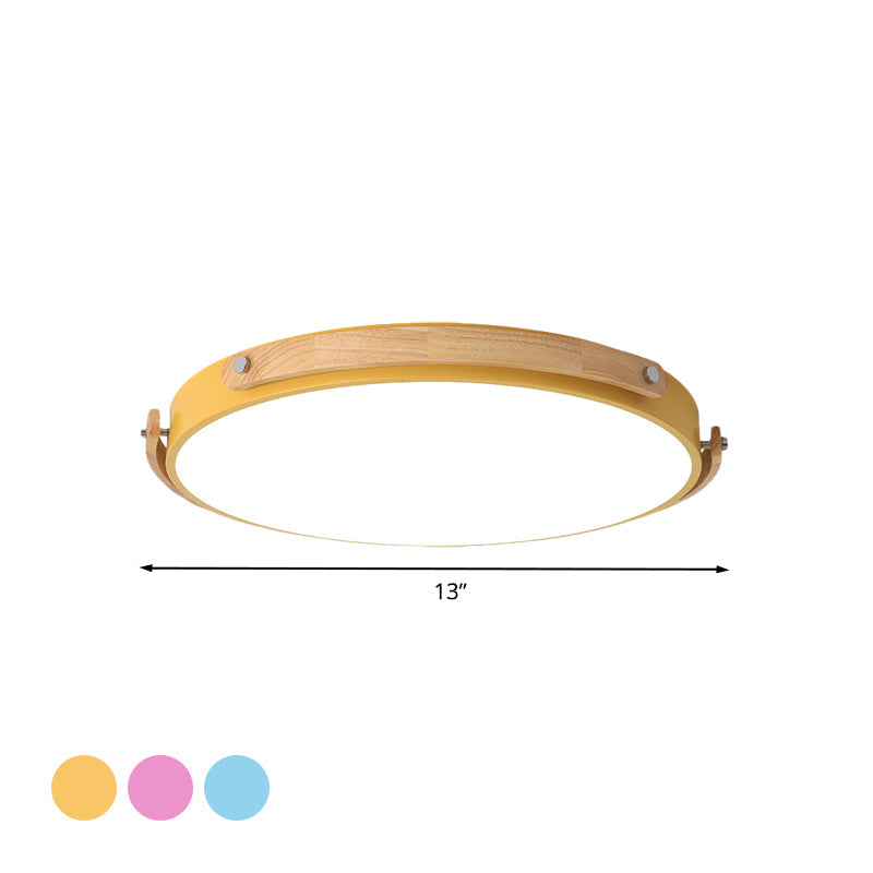 Plafoniera da incasso a LED circolare in acrilico stile Macaron - Elegante lampada da soffitto per la cameretta e i corridoi dei bambini