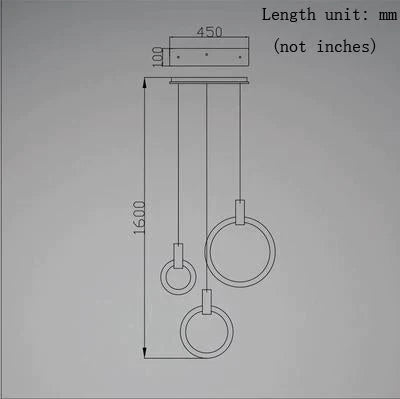 Anillos de acrílico de hierro de madera nórdico LED, lámpara LED DIY, luz LED, luces colgantes, lámpara colgante, luz colgante para vestíbulo de comedor
