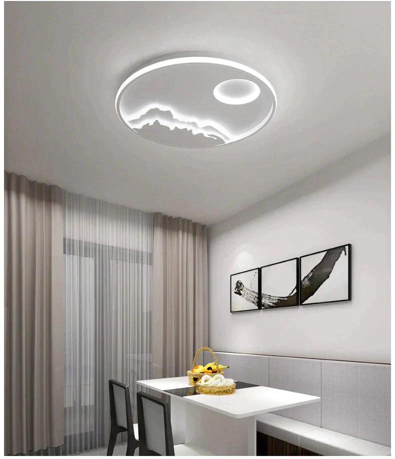 LED plafonnier moderne Nature lever du soleil Design pour salon chambre cuisine salle à manger luminaire ICFW1910