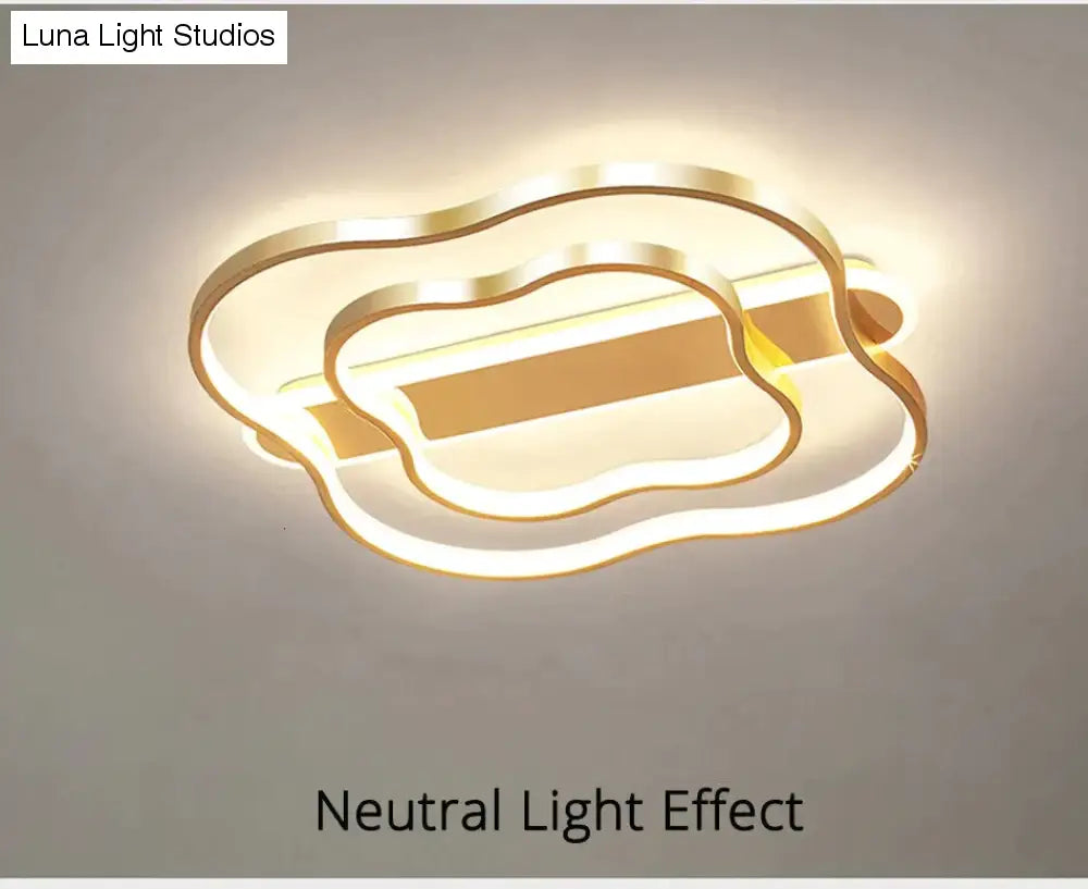 Zimmer Licht Blume Nordic Decke Lampe Einfache Moderne Gebürstet Gold Led Studie Zimmer Lampe Warme Romantische Schlafzimmer Lampen