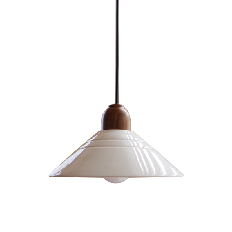 Weiße konische Hängelampe im modernen Stil aus Keramik mit 1 Licht und Hängeleuchte für das Esszimmer