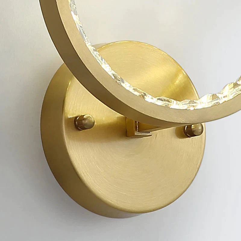 Lampada da parete moderna in rame da comodino semplice per camera da letto