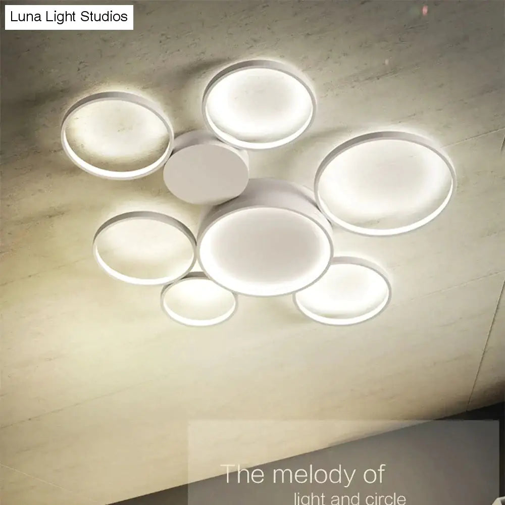 Plafonniers LED circulaires modernes chambre salle à manger plafonniers cuisine Plafondlamp montage en Surface télécommande lampara