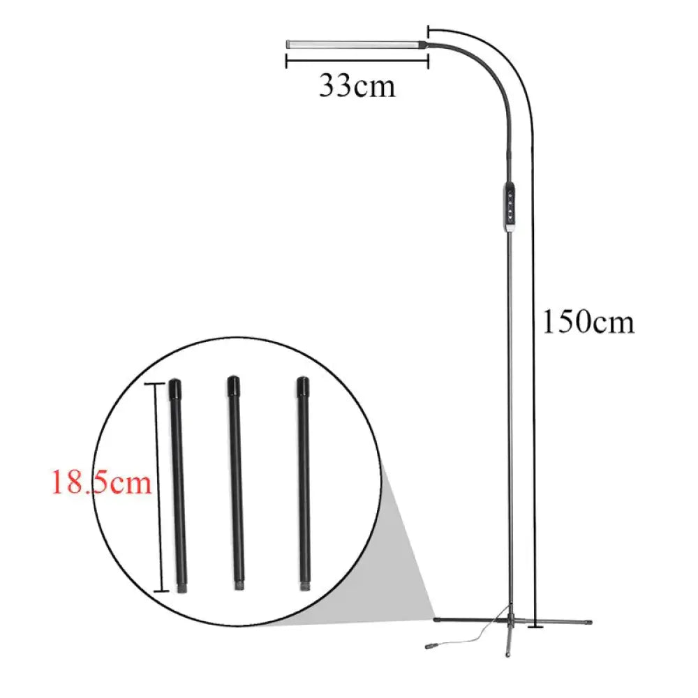 EU/Us-stecker Einstellbare Höhe Boden Lampen Für LED Licht Clamp Fernbedienung Dimmbare Lesen Desktop Lampe Stativ Studie zimmer