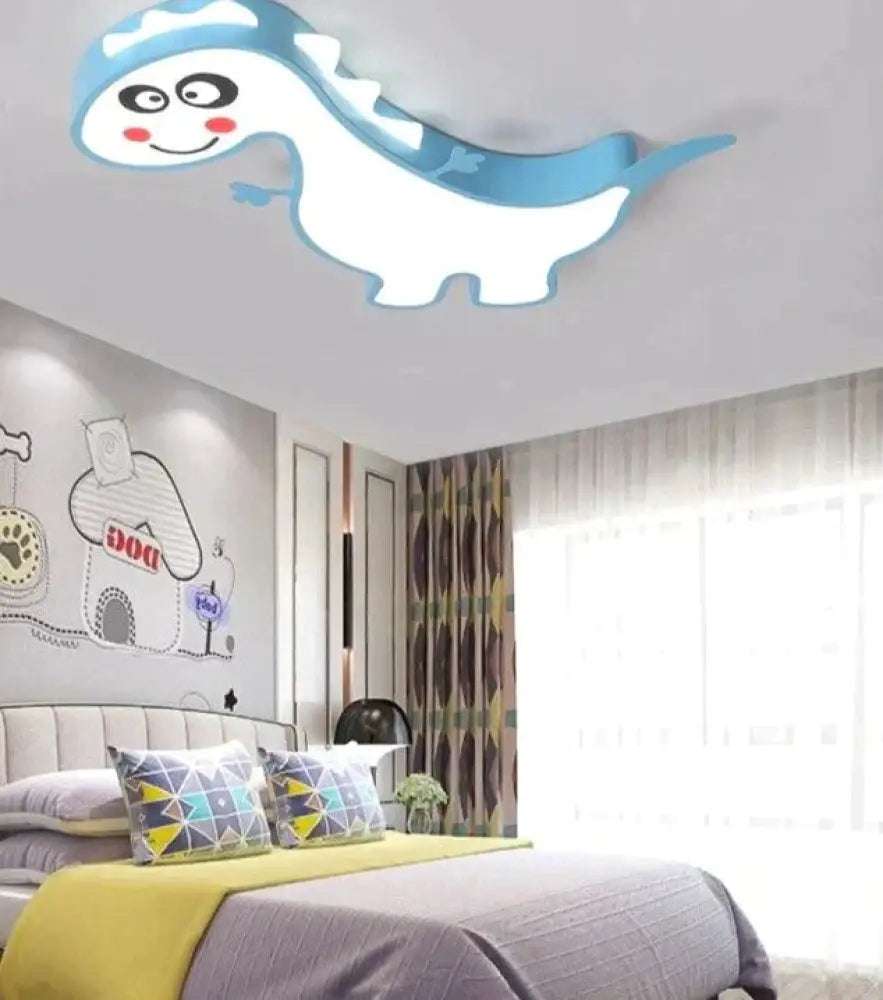 Nieuwe Dinasour Moderne Led Plafondverlichting Lamp Voor Kind Slaapkamer Studeerkamer Babykamer Afstandsbediening Cartoon Designer Lamparas