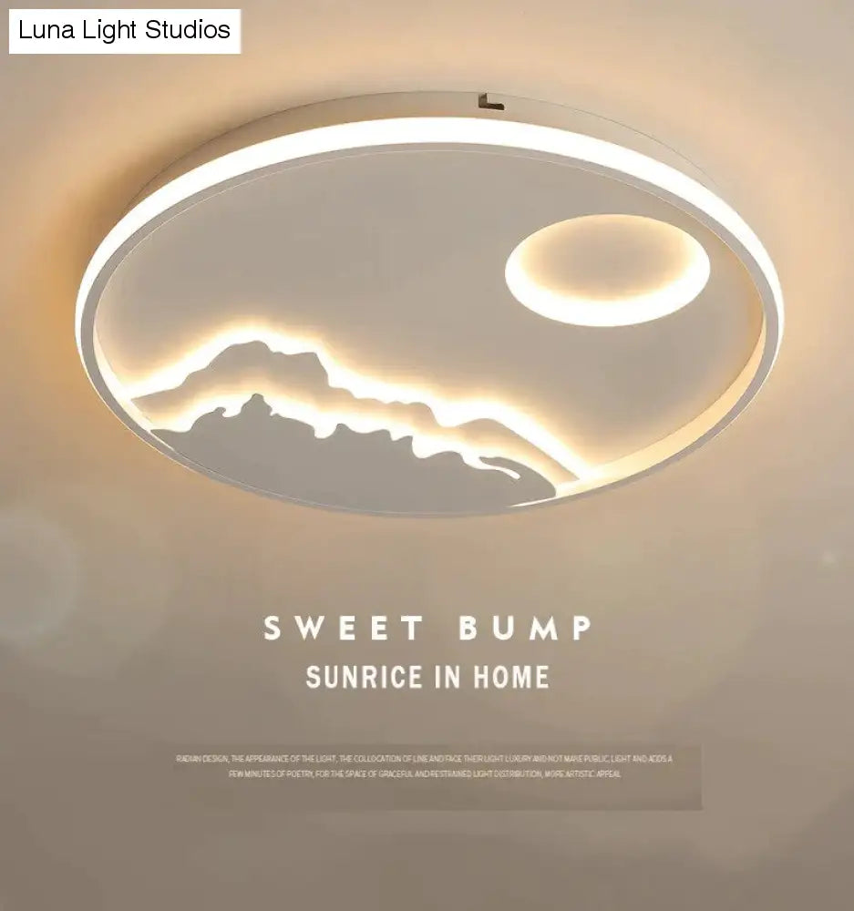 LED-Deckenleuchte, modernes Natur-Sonnenaufgang-Design, für Wohnzimmer, Schlafzimmer, Küche, Esszimmer, Beleuchtungskörper ICFW1910