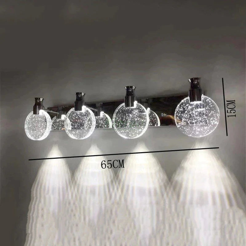 Eenvoudige kristallen LED-wandlamp voor badkamerslaapkamer