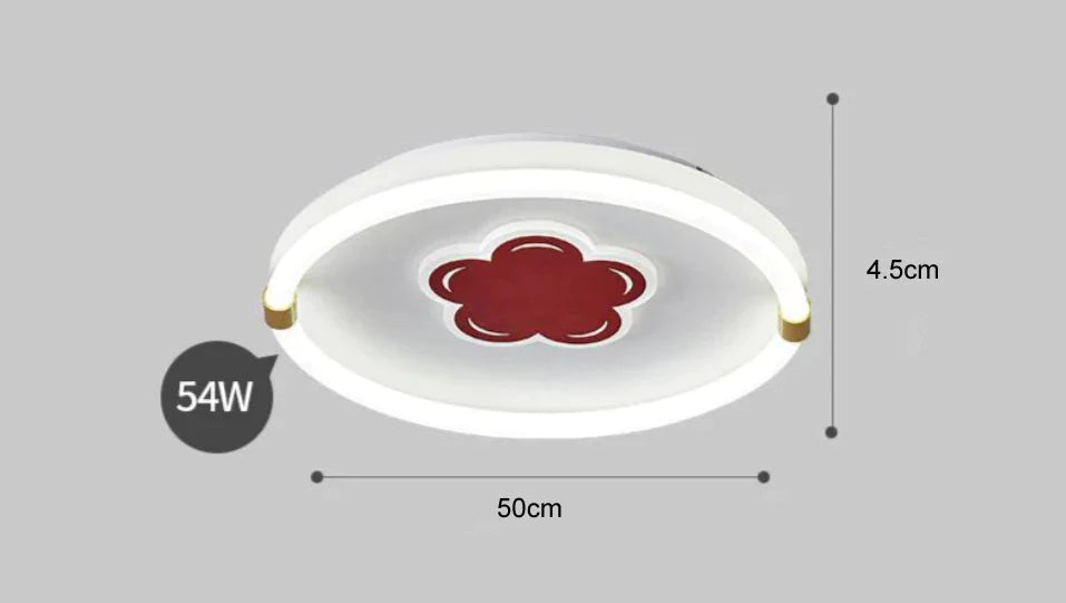 Preciosa lámpara de techo LED creativa para habitación de flores