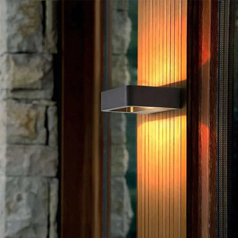 Illuminazione per esterni a LED IP65 Impermeabile Alumunim Lampada da parete Giardino Villa Portico Sconce Illuminazione Colore nero 96-260 V
