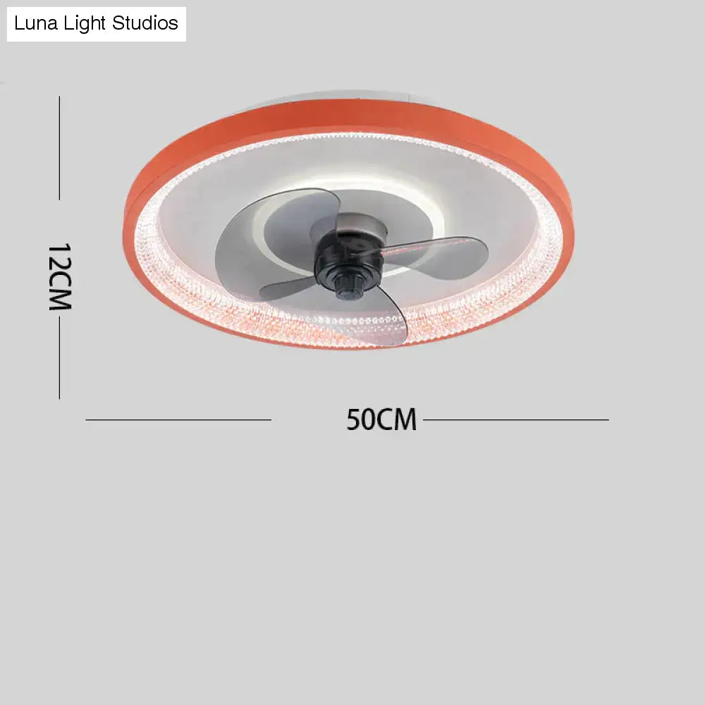Fan Ceiling Lamp Light In The Bedroom Living Room Restaurant Invisible Fan Lamp Indoor Simple Ultra-thin Lamps