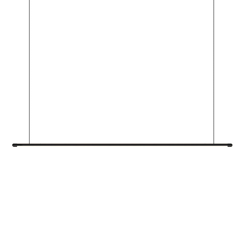 Lampe à suspension LED élégante pour îlot de bar de cuisine – Design minimaliste à tige fine, construction en métal, finition noire