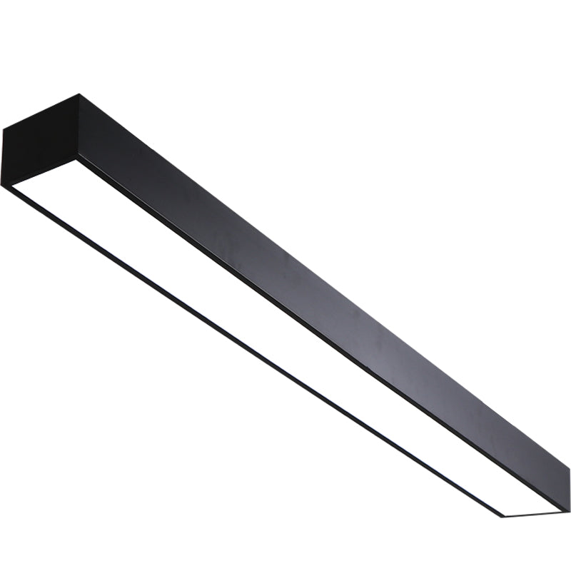 Minimalistyczna poświata biurowa: metalowa lampa sufitowa LED w kształcie słupa, do montażu podtynkowego