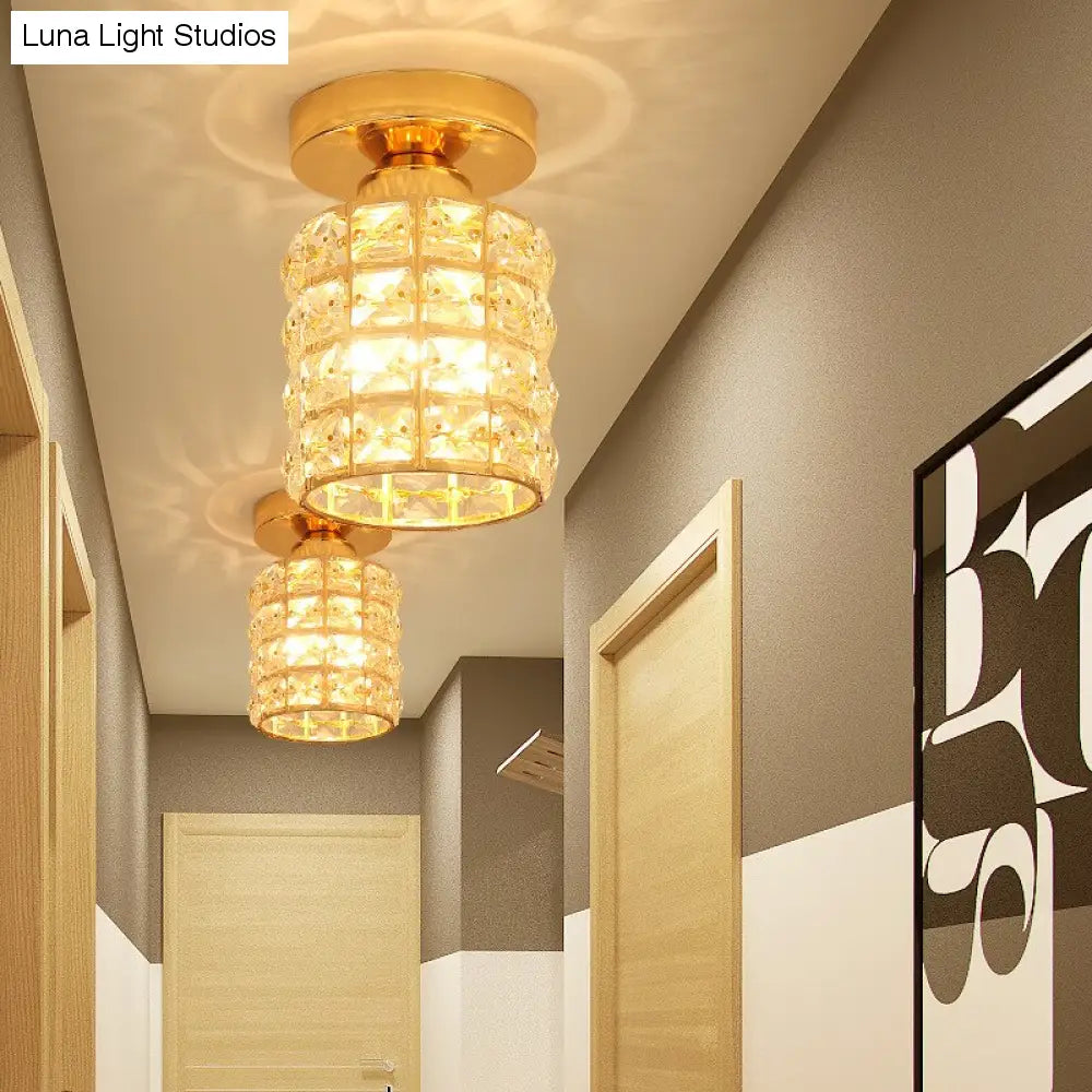 Lampada da soffitto in cristallo con montaggio a incasso in cristallo con decorazioni moderne per sala da pranzo, cucina, bar