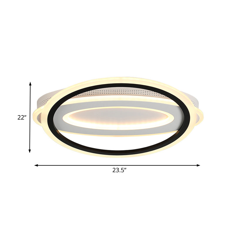 Oval LED Ceiling Flush Mount - 16.5