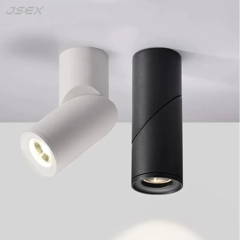 Dimmbare rotierende LED-Downlights 10 W, 15 W, 20 W, COB-LED-Deckenstrahler, LED-Wandleuchte, warm-kaltweiße Innenbeleuchtung