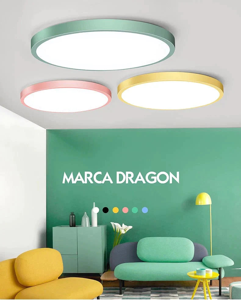 Plafonnier LED rond 15W 20W 30W 50W, luminaire de cuisine, luminaire moderne monté en Surface, idéal pour une pièce ou une pièce