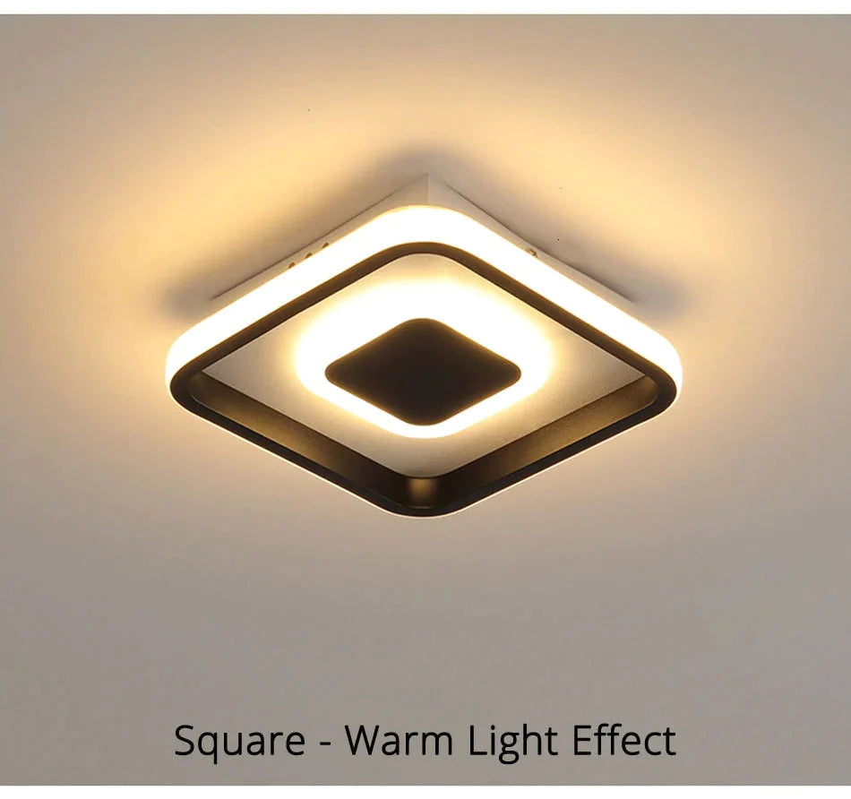 Le plafoniere a led moderne alla moda per l'illuminazione interna del soggiorno della sala studio del corridoio 16-18w