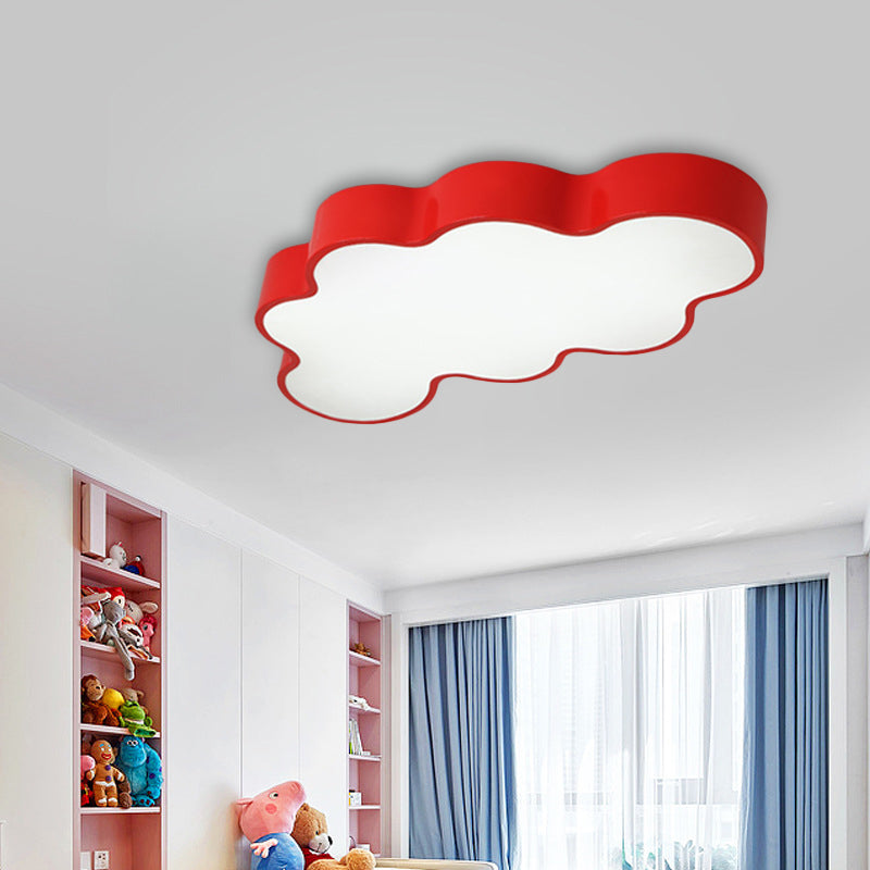 Lampa sufitowa LED Cartoon Cloud Design do przedszkola – akrylowa lampa do montażu podtynkowego