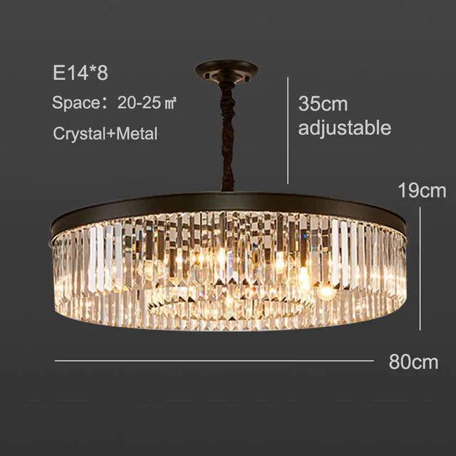 Nowoczesna kryształowa lampa sufitowa Living Crystal lampa sufitowa sypialnia klasyczne okrągłe lampy sufitowe czarna podstawa oprawy Led jadalnia