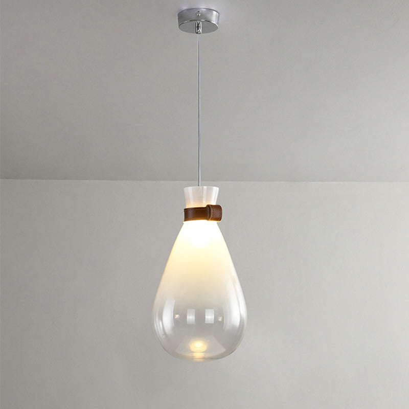 Moderne Tropfen-Hängelampe mit Lederhalsband für Küche, Schlafzimmer, Esszimmer